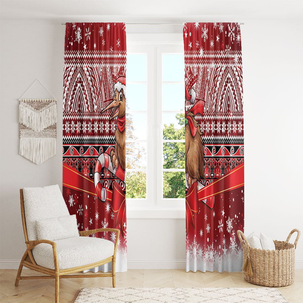 New Zealand Kiwi Bird Christmas Window Curtain Maori Inspired Knitted Patterns