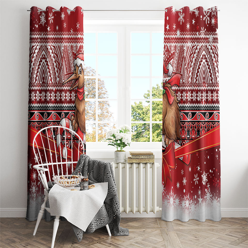 New Zealand Kiwi Bird Christmas Window Curtain Maori Inspired Knitted Patterns