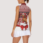 New Zealand Kiwi Bird Christmas Women Sleeveless Polo Shirt Maori Inspired Knitted Patterns