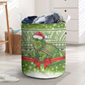 New Zealand Tuatara Christmas Laundry Basket Maori Inspired Knitted Patterns
