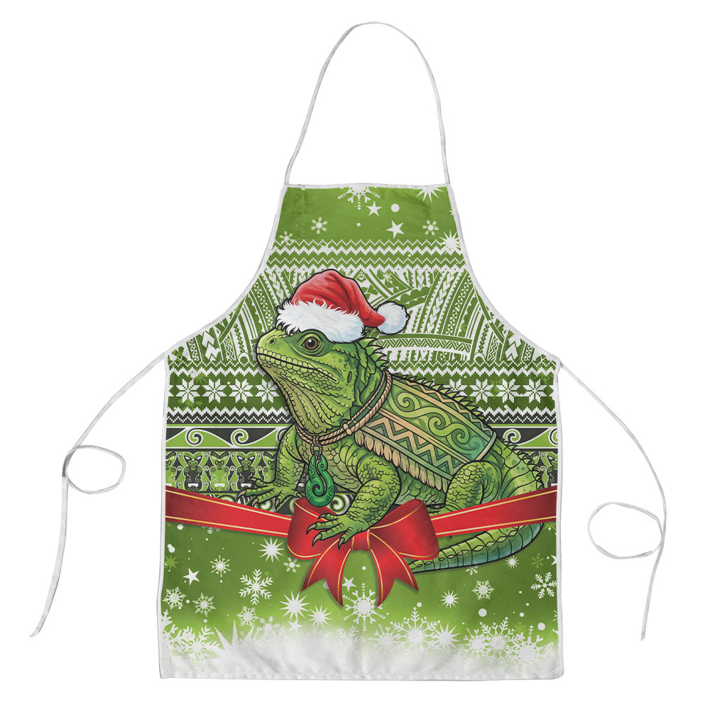 New Zealand Tuatara Christmas Apron Maori Inspired Knitted Patterns