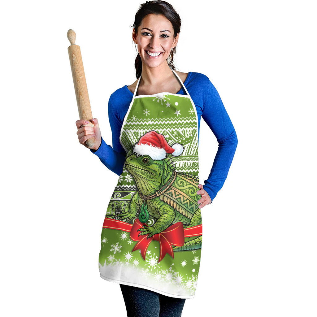 New Zealand Tuatara Christmas Apron Maori Inspired Knitted Patterns