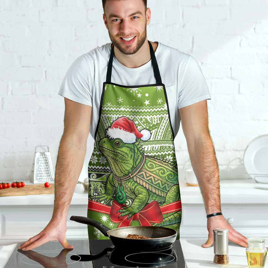 New Zealand Tuatara Christmas Apron Maori Inspired Knitted Patterns