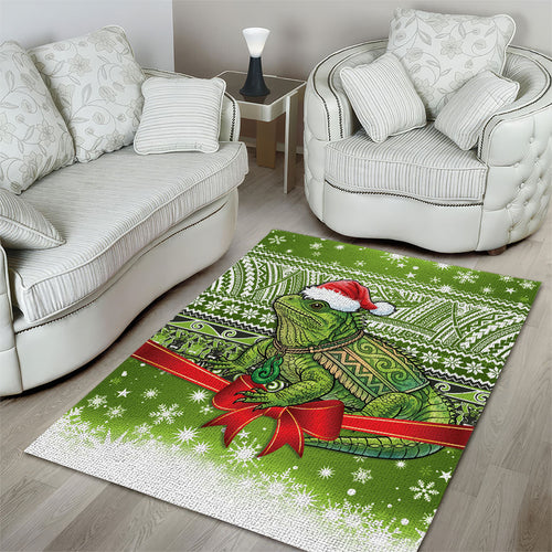 New Zealand Tuatara Christmas Area Rug Maori Inspired Knitted Patterns