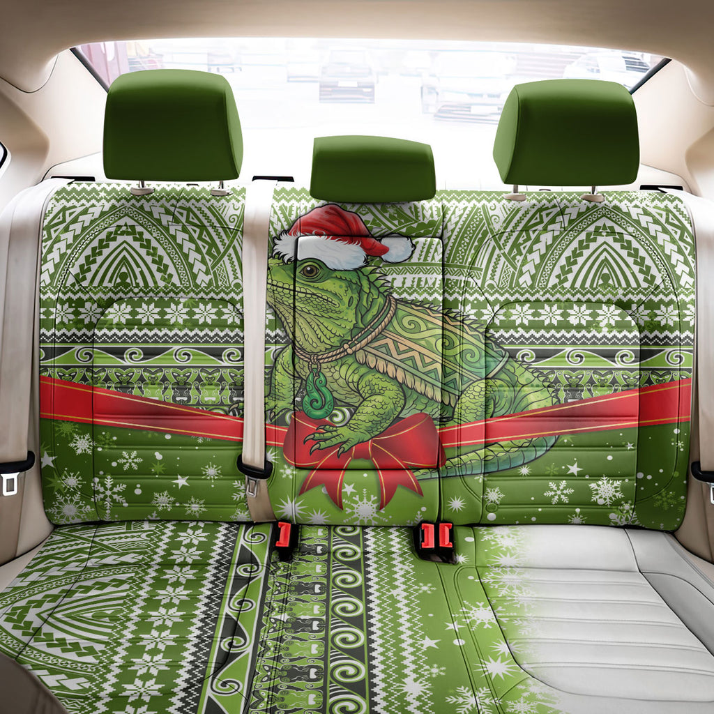 New Zealand Tuatara Christmas Back Car Seat Cover Maori Inspired Knitted Patterns
