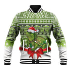 New Zealand Tuatara Christmas Baseball Jacket Maori Inspired Knitted Patterns