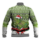 New Zealand Tuatara Christmas Baseball Jacket Maori Inspired Knitted Patterns
