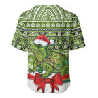 New Zealand Tuatara Christmas Baseball Jersey Maori Inspired Knitted Patterns