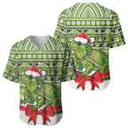 New Zealand Tuatara Christmas Baseball Jersey Maori Inspired Knitted Patterns