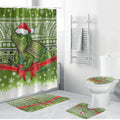 New Zealand Tuatara Christmas Bathroom Set Maori Inspired Knitted Patterns