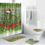 New Zealand Tuatara Christmas Bathroom Set Maori Inspired Knitted Patterns