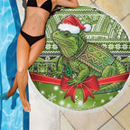 New Zealand Tuatara Christmas Beach Blanket Maori Inspired Knitted Patterns
