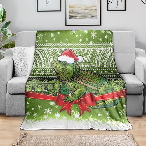 New Zealand Tuatara Christmas Blanket Maori Inspired Knitted Patterns