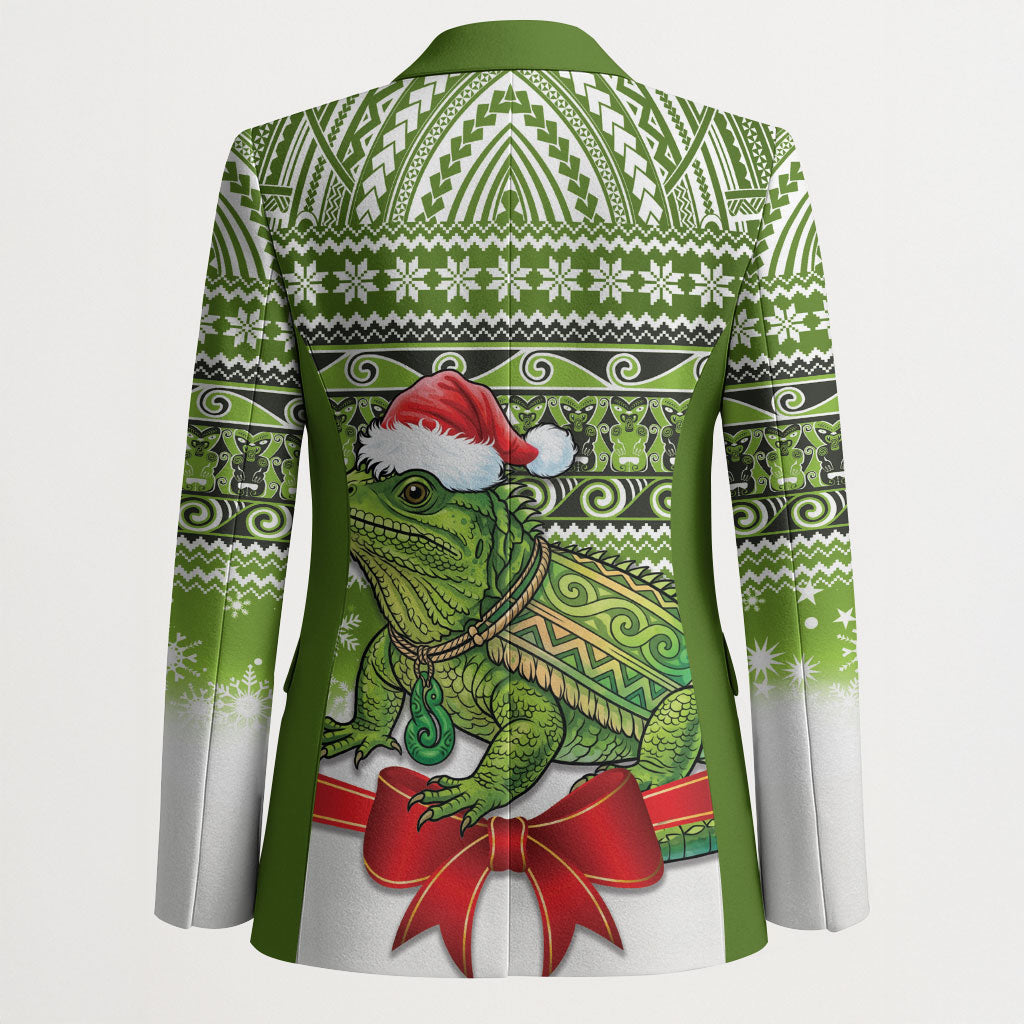 New Zealand Tuatara Christmas Blazer Maori Inspired Knitted Patterns