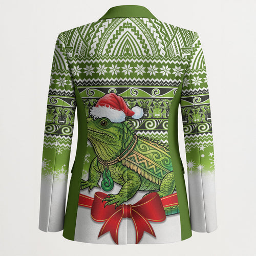 New Zealand Tuatara Christmas Blazer Maori Inspired Knitted Patterns