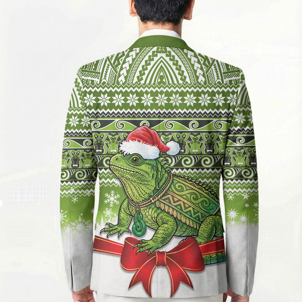 New Zealand Tuatara Christmas Blazer Maori Inspired Knitted Patterns