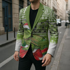 New Zealand Tuatara Christmas Blazer Maori Inspired Knitted Patterns
