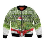 New Zealand Tuatara Christmas Bomber Jacket Maori Inspired Knitted Patterns