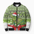 New Zealand Tuatara Christmas Bomber Puffer Jacket Maori Inspired Knitted Patterns