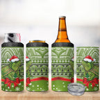 New Zealand Tuatara Christmas 4 in 1 Can Cooler Tumbler Maori Inspired Knitted Patterns