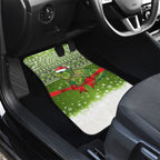 New Zealand Tuatara Christmas Car Mats Maori Inspired Knitted Patterns