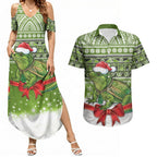 New Zealand Tuatara Christmas Couples Matching Summer Maxi Dress and Hawaiian Shirt Maori Inspired Knitted Patterns