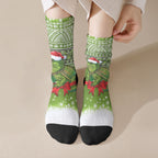 New Zealand Tuatara Christmas Crew Socks Maori Inspired Knitted Patterns