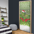 New Zealand Tuatara Christmas Door Cover Maori Inspired Knitted Patterns