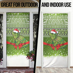New Zealand Tuatara Christmas Door Cover Maori Inspired Knitted Patterns