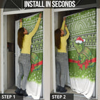 New Zealand Tuatara Christmas Door Cover Maori Inspired Knitted Patterns