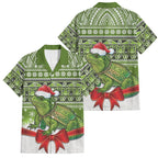 New Zealand Tuatara Christmas Family Matching Puletasi and Hawaiian Shirt Maori Inspired Knitted Patterns