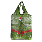 New Zealand Tuatara Christmas Grocery Bag Maori Inspired Knitted Patterns