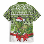 New Zealand Tuatara Christmas Hawaiian Shirt Maori Inspired Knitted Patterns