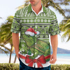 New Zealand Tuatara Christmas Hawaiian Shirt Maori Inspired Knitted Patterns