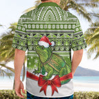 New Zealand Tuatara Christmas Hawaiian Shirt Maori Inspired Knitted Patterns