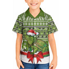 New Zealand Tuatara Christmas Hawaiian Shirt Maori Inspired Knitted Patterns