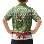 New Zealand Tuatara Christmas Hawaiian Shirt Maori Inspired Knitted Patterns