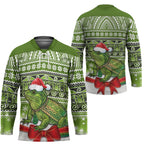 New Zealand Tuatara Christmas Hockey Jersey Maori Inspired Knitted Patterns
