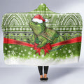 New Zealand Tuatara Christmas Hooded Blanket Maori Inspired Knitted Patterns
