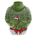 New Zealand Tuatara Christmas Hoodie Maori Inspired Knitted Patterns