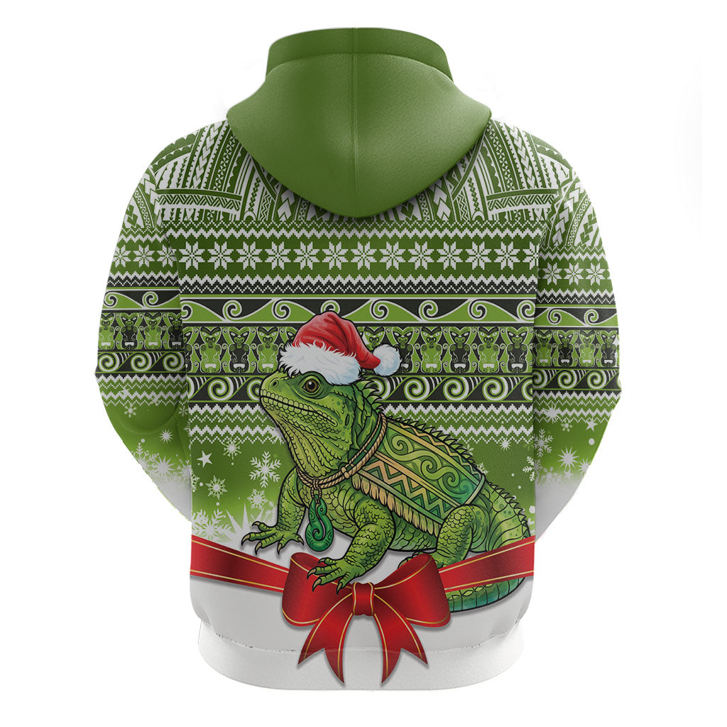 New Zealand Tuatara Christmas Hoodie Maori Inspired Knitted Patterns