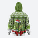 New Zealand Tuatara Christmas Hoodie Maori Inspired Knitted Patterns