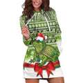 New Zealand Tuatara Christmas Hoodie Dress Maori Inspired Knitted Patterns