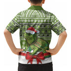 New Zealand Tuatara Christmas Kid Hawaiian Shirt Maori Inspired Knitted Patterns