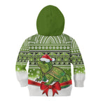 New Zealand Tuatara Christmas Kid Hoodie Maori Inspired Knitted Patterns
