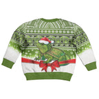 New Zealand Tuatara Christmas Kid Ugly Christmas Sweater Maori Inspired Knitted Patterns