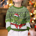 New Zealand Tuatara Christmas Kid Ugly Christmas Sweater Maori Inspired Knitted Patterns