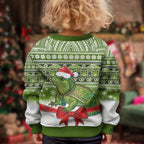 New Zealand Tuatara Christmas Kid Ugly Christmas Sweater Maori Inspired Knitted Patterns
