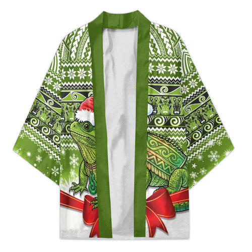 New Zealand Tuatara Christmas Kimono Maori Inspired Knitted Patterns