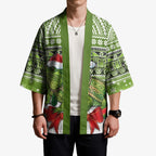 New Zealand Tuatara Christmas Kimono Maori Inspired Knitted Patterns